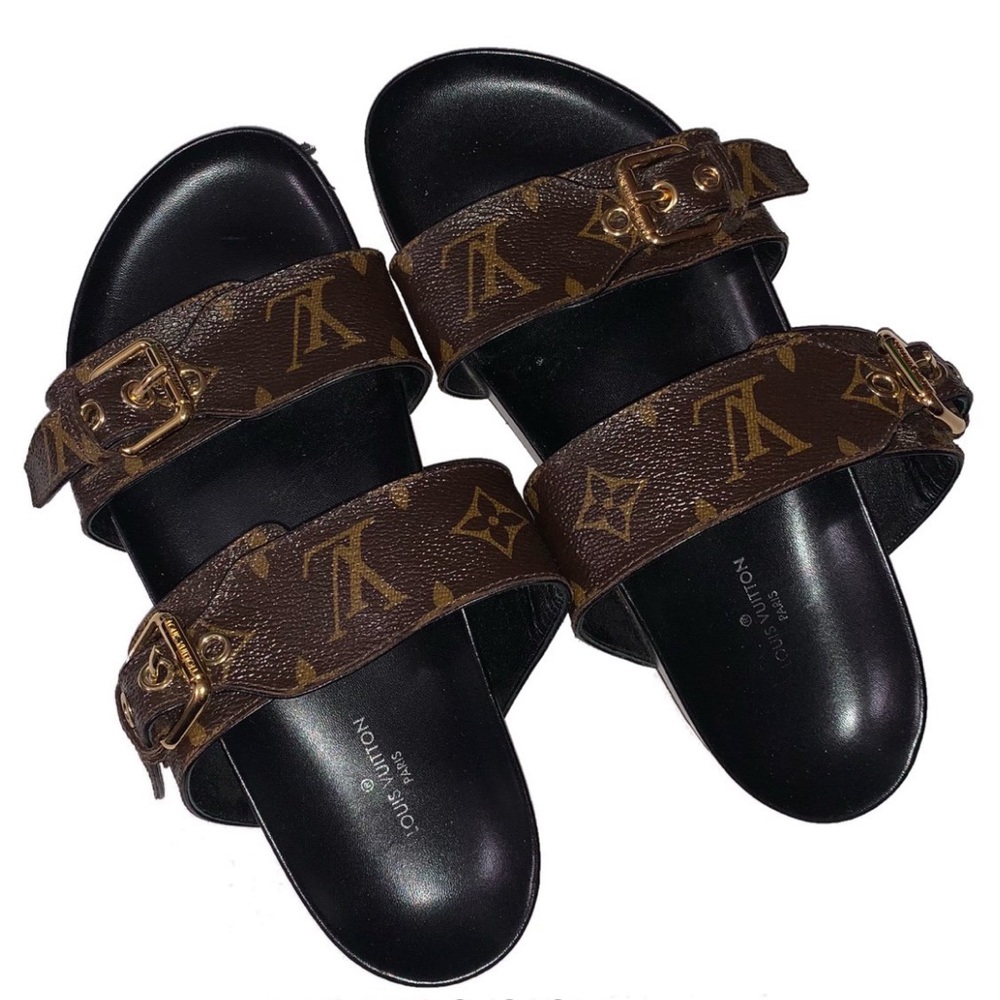 Louis Vuitton bom dia mules size 6